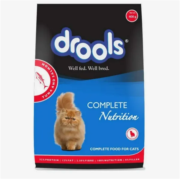 Drools Complete Nutrition For Adult Cat - 400 GM Tuna And Salmon (Buy 2 Get 1 Free)